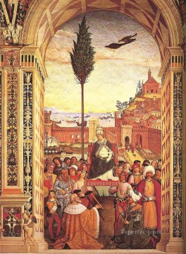 ピントゥリッキオ Painting - アエネアス・ピッコロミーニがアンコーナ・ルネサンス・ピントゥリッキオに到着